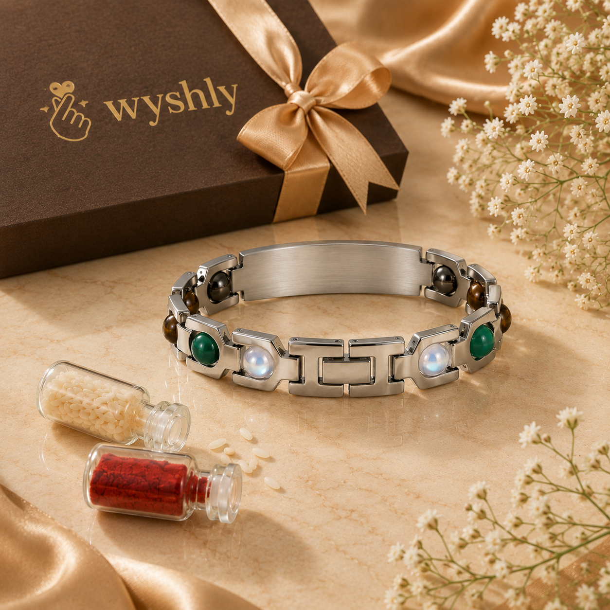 Personalized Silver Money Magnet Bracelet